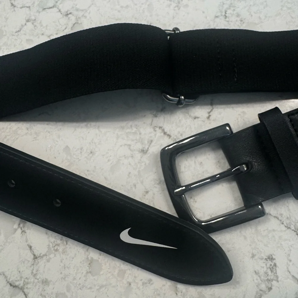 Nike Black Belt and yellow adidas baseball or softball belts
